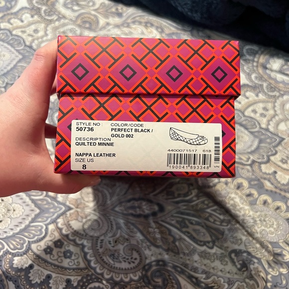 Black Quilted Tory Burch Minnie flats. - Picture 2 of 6